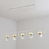 Modern Art Deco Geometric LED Pendant Light with Adjustable Rotating Acrylic Shade
