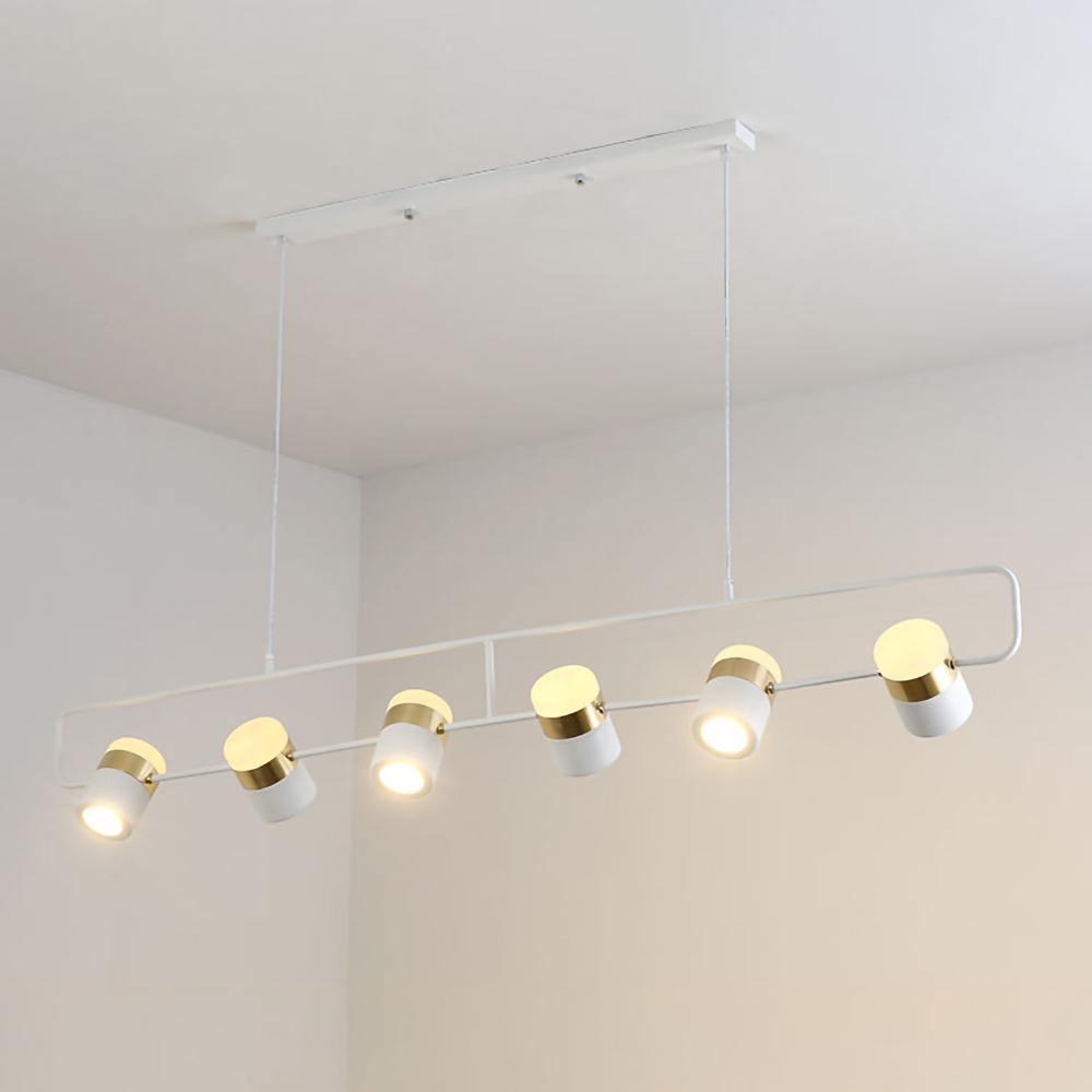 Modern Art Deco Geometric LED Pendant Light with Adjustable Rotating Acrylic Shade