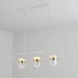 Modern Art Deco Geometric LED Pendant Light with Adjustable Rotating Acrylic Shade