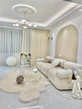 Modern Art Deco Mushroom Silhouette Glass Pendant Light Gold Chandelier Ceiling Fixture