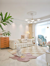 Modern Art Deco Mushroom Silhouette Glass Pendant Light Gold Chandelier Ceiling Fixture