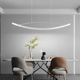 Modern Art Strips LED Pendant Light Nordic Stepless Dimming Hardware Plating Chandelier for Dining Room
