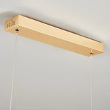 Modern Art Strips LED Pendant Light Nordic Stepless Dimming Hardware Plating Chandelier for Dining Room