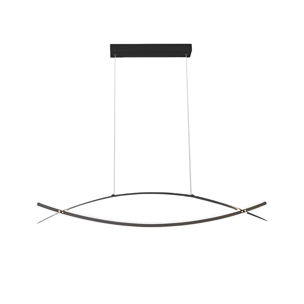 Modern Art Strips LED Pendant Light Nordic Stepless Dimming Hardware Plating Chandelier for Dining Room