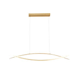 Modern Art Strips LED Pendant Light Nordic Stepless Dimming Hardware Plating Chandelier for Dining Room