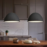 Modern Artistic Bowl Pendant Light Metal Resin Hanging Ceiling Fixture for Kitchen Island