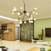 Modern Artistic Branch Glass Globe LED Chandelier Gold Black Pendant Lighting Fixture