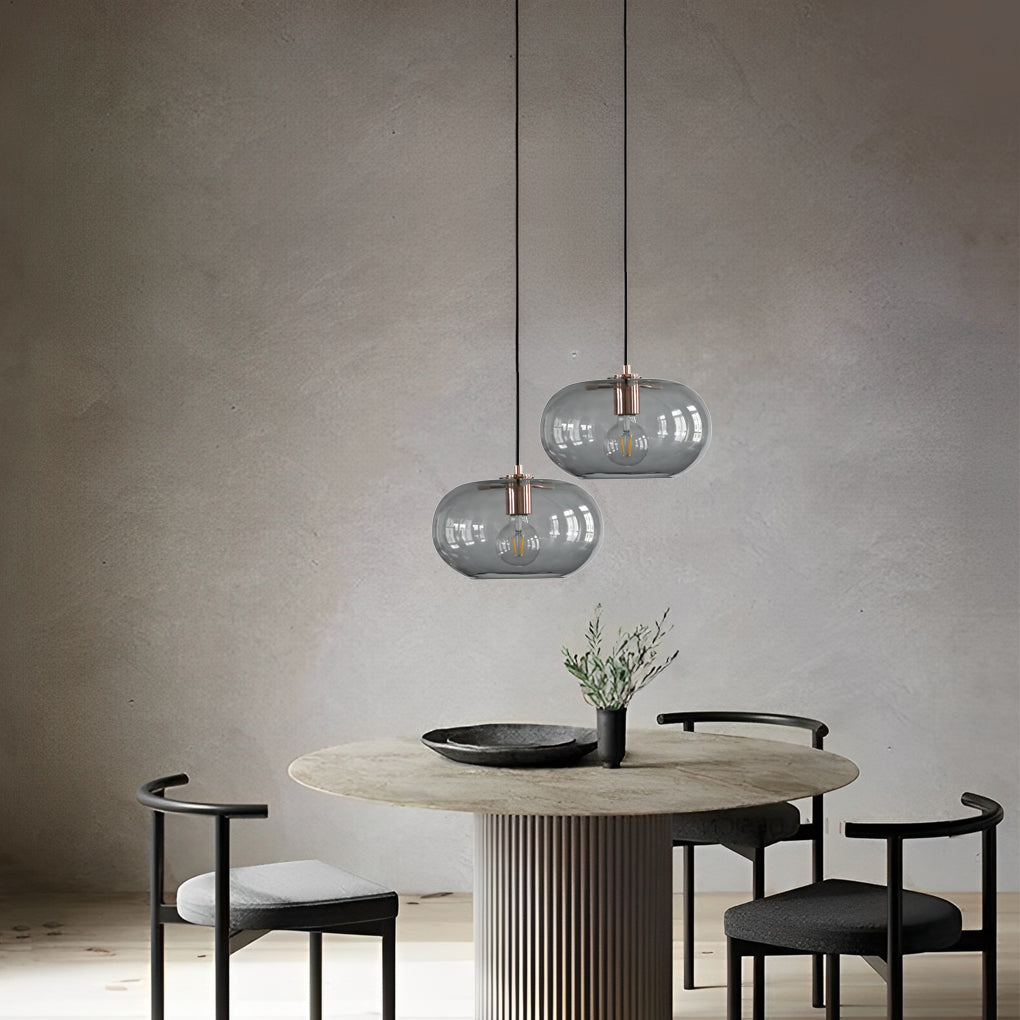 Modern Artistic Electroplated Glass Pendant Light Nordic LED Hanging Island Lamp