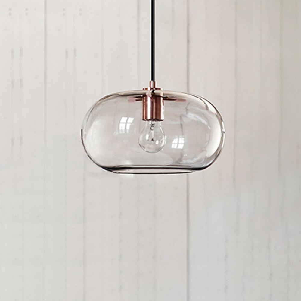 Modern Artistic Electroplated Glass Pendant Light Nordic LED Hanging Island Lamp