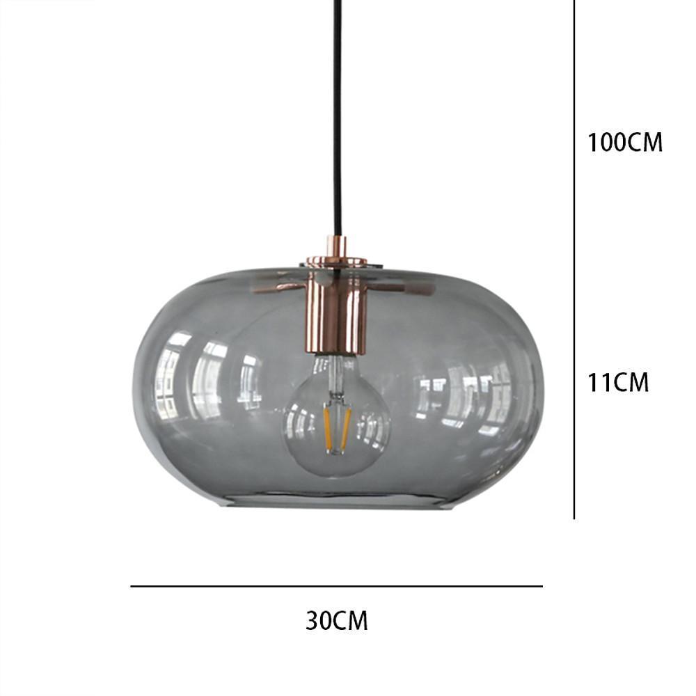 Modern Artistic Electroplated Glass Pendant Light Nordic LED Hanging Island Lamp