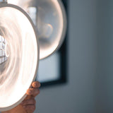 Modern Artistic Glass Lens LED Hanging Light Floating Multi Head Pendant Fixture