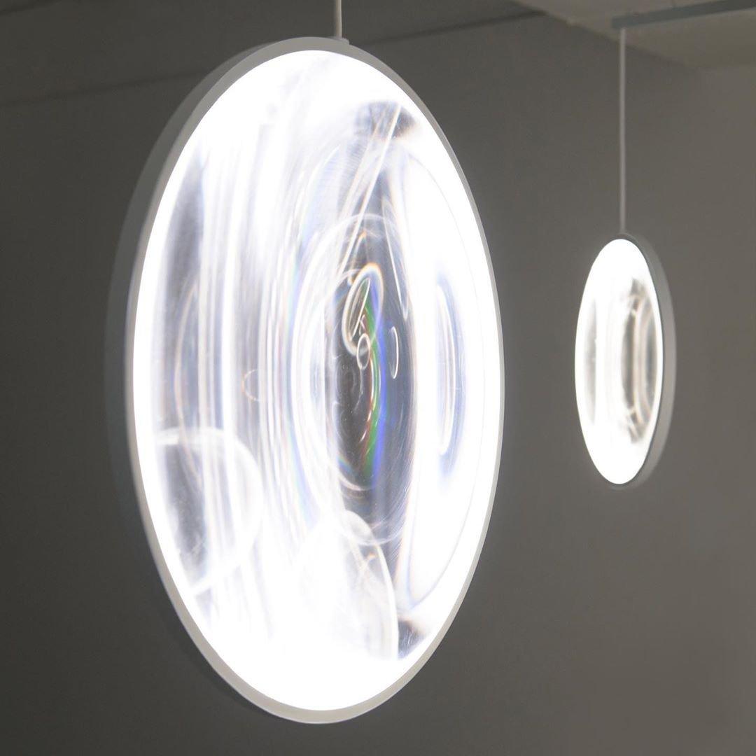Modern Artistic Glass Lens LED Hanging Light Floating Multi Head Pendant Fixture
