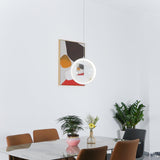 Modern Artistic Glass Lens LED Hanging Light Floating Multi Head Pendant Fixture