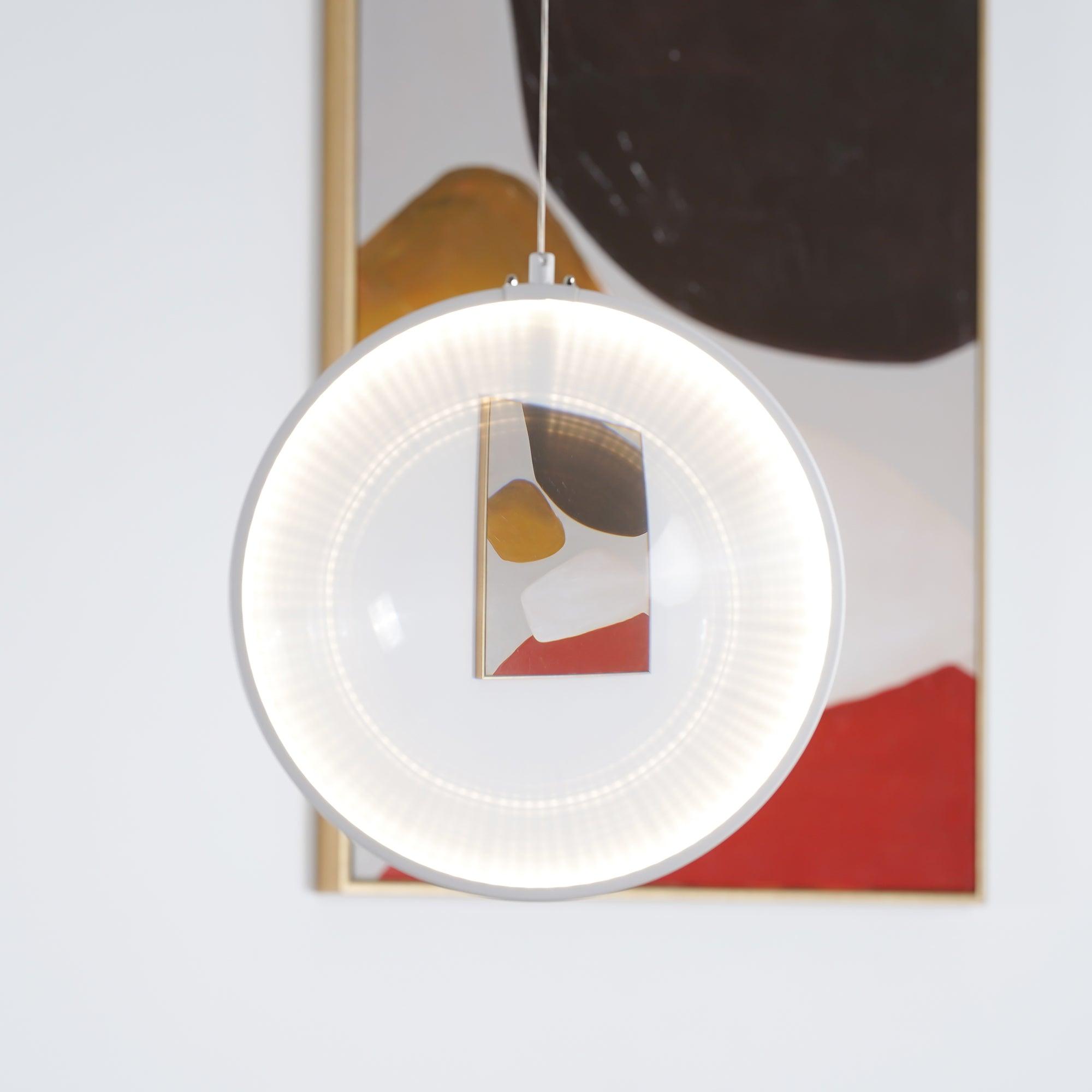 Modern Artistic Glass Lens LED Hanging Light Floating Multi Head Pendant Fixture