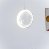 Modern Artistic Glass Lens LED Hanging Light Floating Multi Head Pendant Fixture