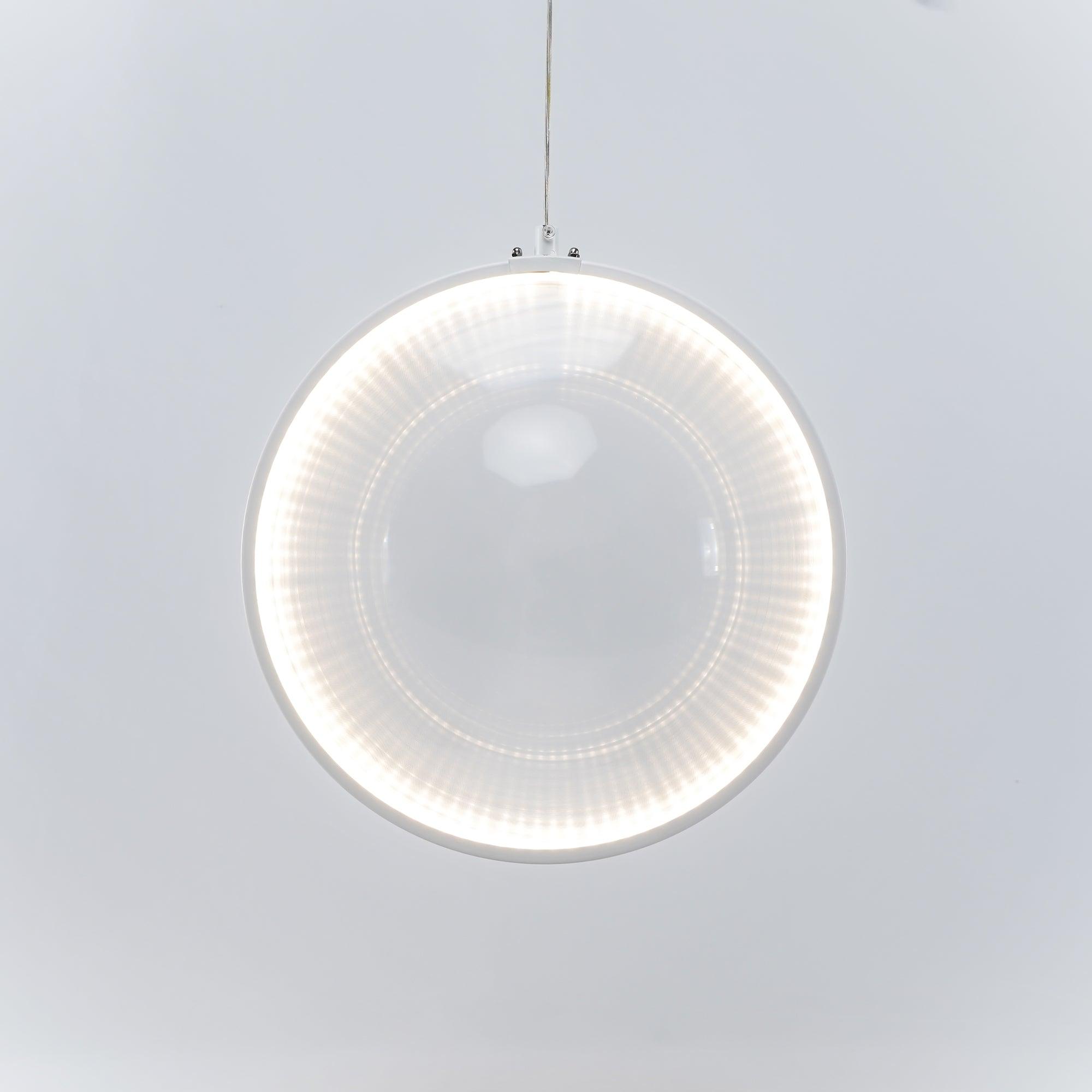 Modern Artistic Glass Lens LED Hanging Light Floating Multi Head Pendant Fixture