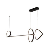 Modern Artistic LED Ring Chandelier Minimalist Line Pendant Light for Dining Room and Kitchen