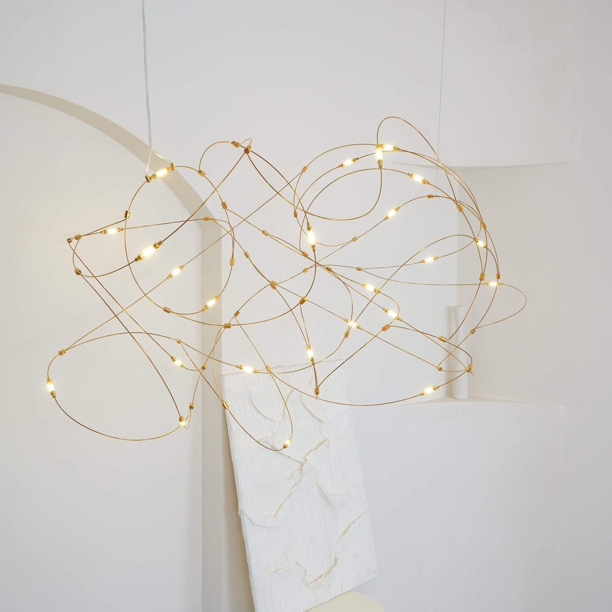 Modern Artistic Stainless Steel LED Pendant Light with Polycarbonate Diffusers