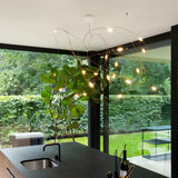 Modern Artistic Stainless Steel LED Pendant Light with Polycarbonate Diffusers
