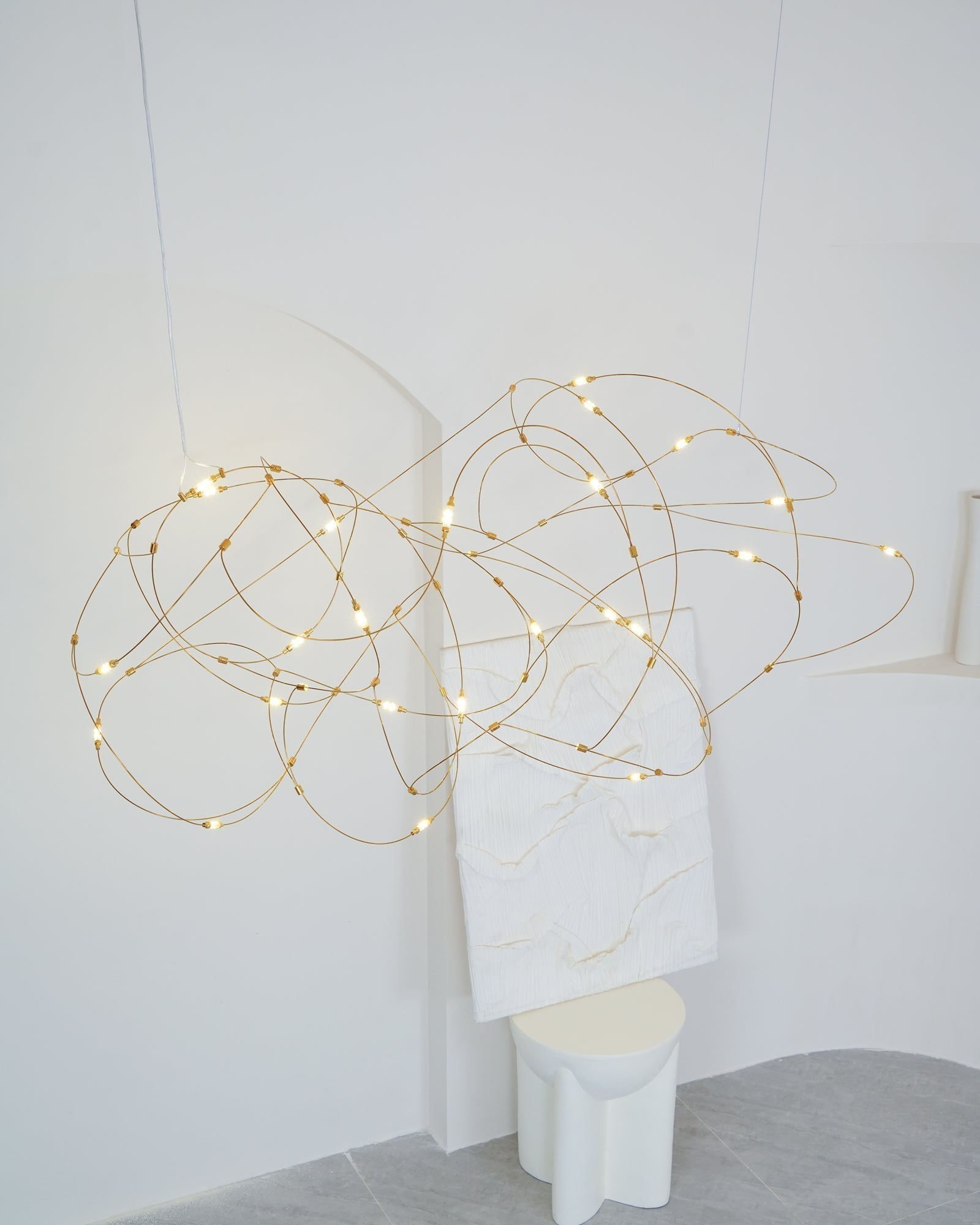Modern Artistic Stainless Steel LED Pendant Light with Polycarbonate Diffusers