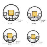 Modern Asian Style Round Outdoor LED Wall Lamp for Villa Courtyard Landscape Lighting
