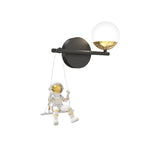 Modern Astronaut Resin Wall Light with Acrylic Ball and 3 Step Dimming Bedside Lamp