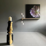 Modern Asymmetric Brass Wall Sconce with Cylindrical Glass Shades for Luxury Interiors