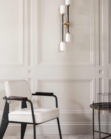 Modern Asymmetric Brass Wall Sconce with Cylindrical Glass Shades for Luxury Interiors