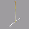 Modern Asymmetric Linear LED Pendant Light Aluminum Tube Suspension Chandelier for Dining Room