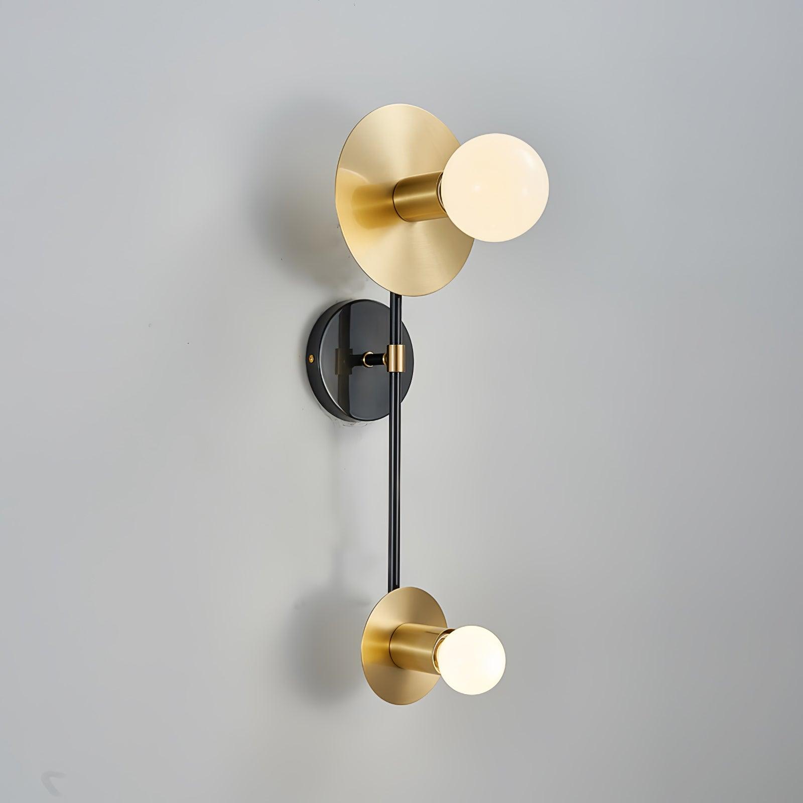Modern Balance Scale Wall Sconce Set of 2 Geometric Marble and Glass Sphere Wall Light