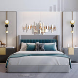 Modern Balance Scale Wall Sconce Set of 2 Geometric Marble and Glass Sphere Wall Light