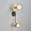 Modern Balance Scale Wall Sconce Set of 2 Geometric Marble and Glass Sphere Wall Light