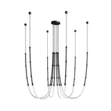 Modern Bamboo Knot LED Linear Pendant Light for Duplex Staircase and Loft High Ceiling