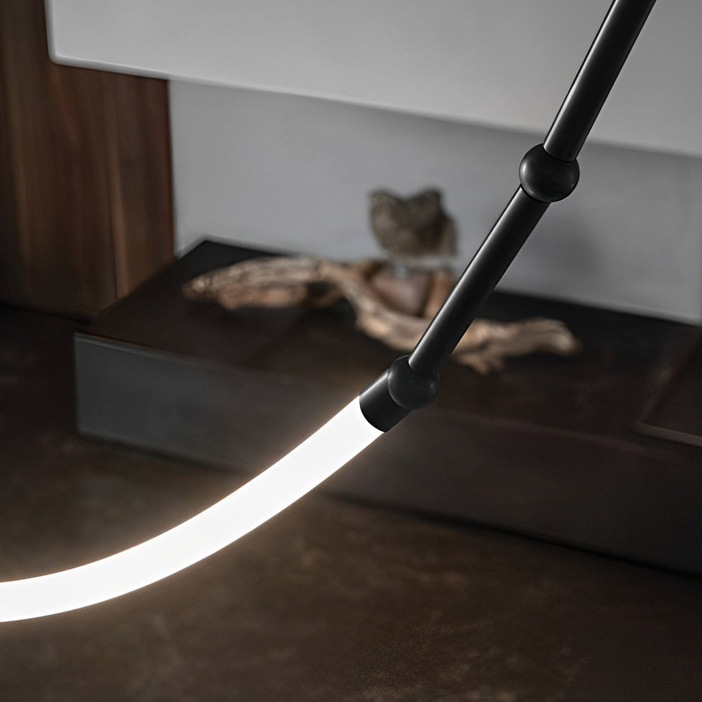 Modern Bamboo Knot LED Linear Pendant Light for Duplex Staircase and Loft High Ceiling
