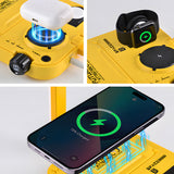 Modern Bedside LED Table Lamp with Wireless Charging Station and Auto Shut Off Timer