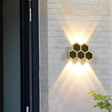 Modern Beehive LED Outdoor Wall Washer Light Waterproof Up and Down Exterior Sconce