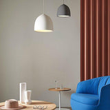 Modern Bell Shape Aluminum Pendant Light Minimalist Hanging LED Ceiling Fixture for Dining Room
