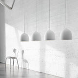 Modern Bell Shape Aluminum Pendant Light Minimalist Hanging LED Ceiling Fixture for Dining Room