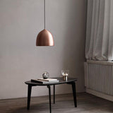 Modern Bell Shape Aluminum Pendant Light Minimalist Hanging LED Ceiling Fixture for Dining Room