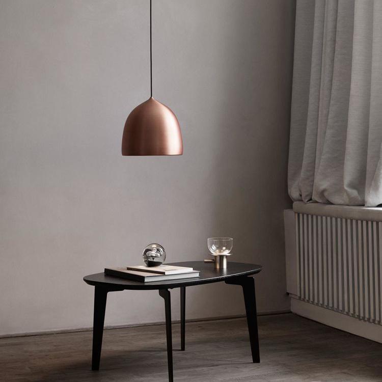 Modern Bell Shape Aluminum Pendant Light Minimalist Hanging LED Ceiling Fixture for Dining Room