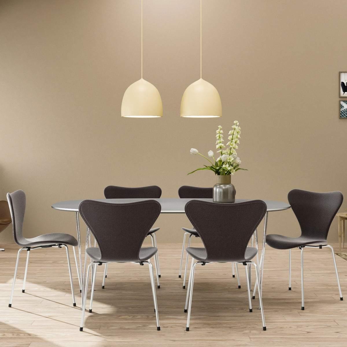 Modern Bell Shape Aluminum Pendant Light Minimalist Hanging LED Ceiling Fixture for Dining Room