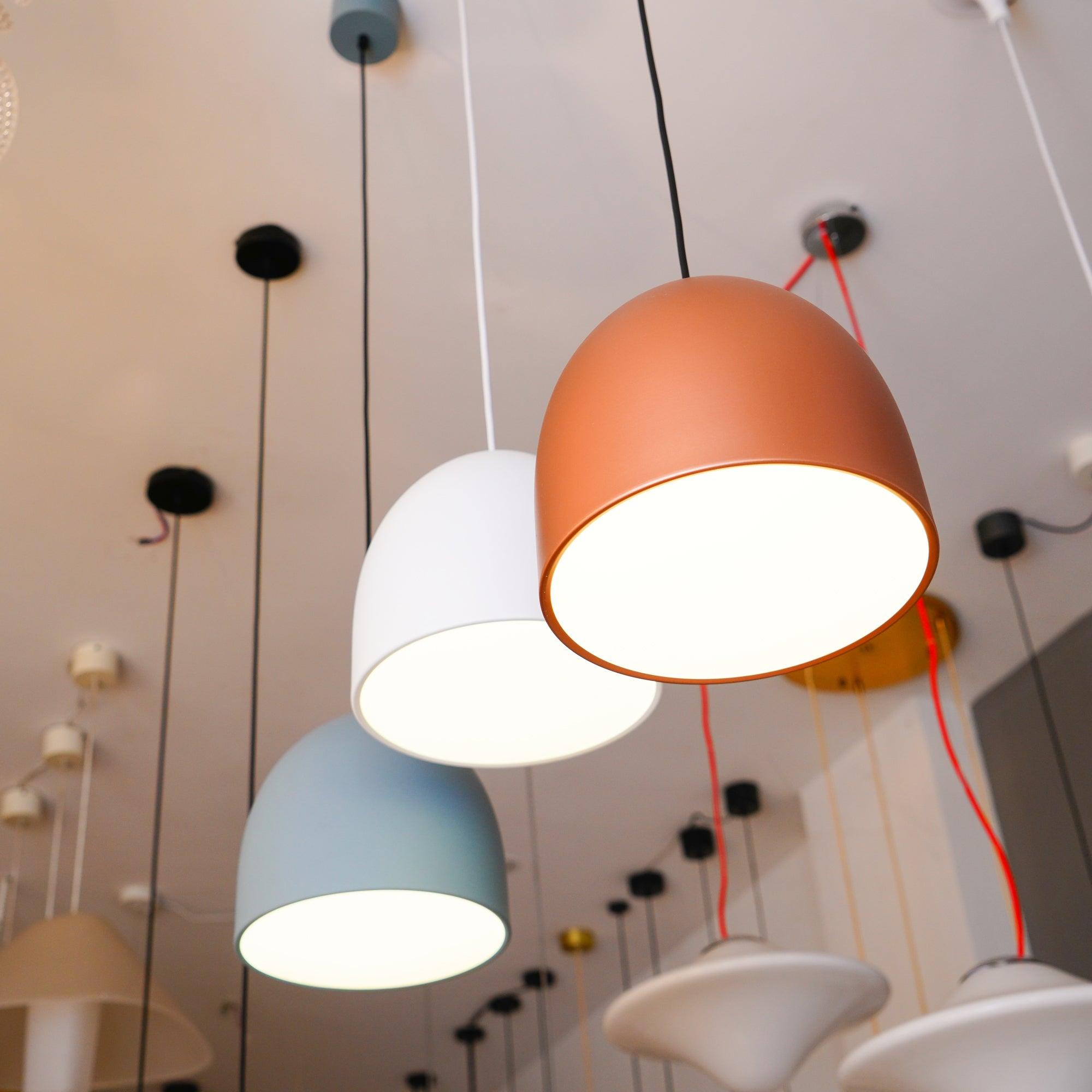 Modern Bell Shape Aluminum Pendant Light Minimalist Hanging LED Ceiling Fixture for Dining Room