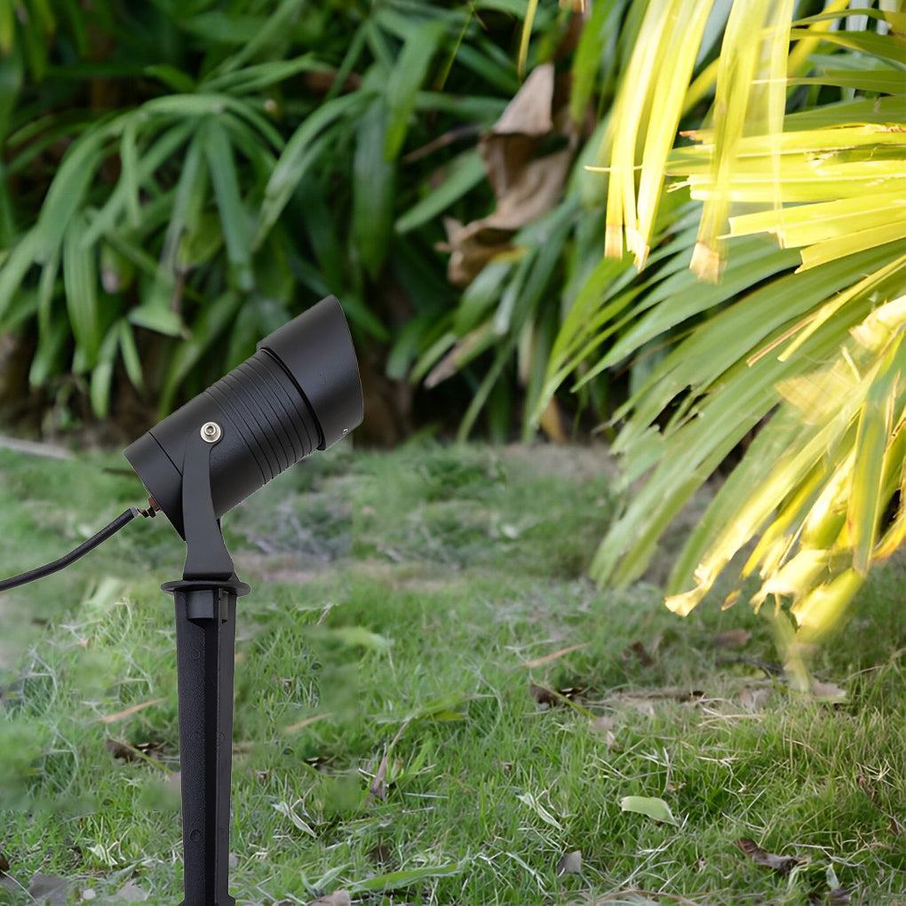 Modern Black 10W LED Outdoor Spotlight Adjustable Landscape Lighting for Trees and Gardens