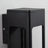 Modern Black 12W LED Outdoor Wall Sconce Waterproof Rectangular Exterior Porch Light