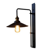 Modern Black Adjustable Industrial Wall Sconce LED Retro Iron and Glass Wall Lamp