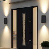 Modern Black Adjustable Motion Sensor Outdoor Wall Sconce IP64 Waterproof Up and Down Exterior Light