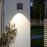 Modern Black Adjustable Motion Sensor Outdoor Wall Sconce IP64 Waterproof Up and Down Exterior Light