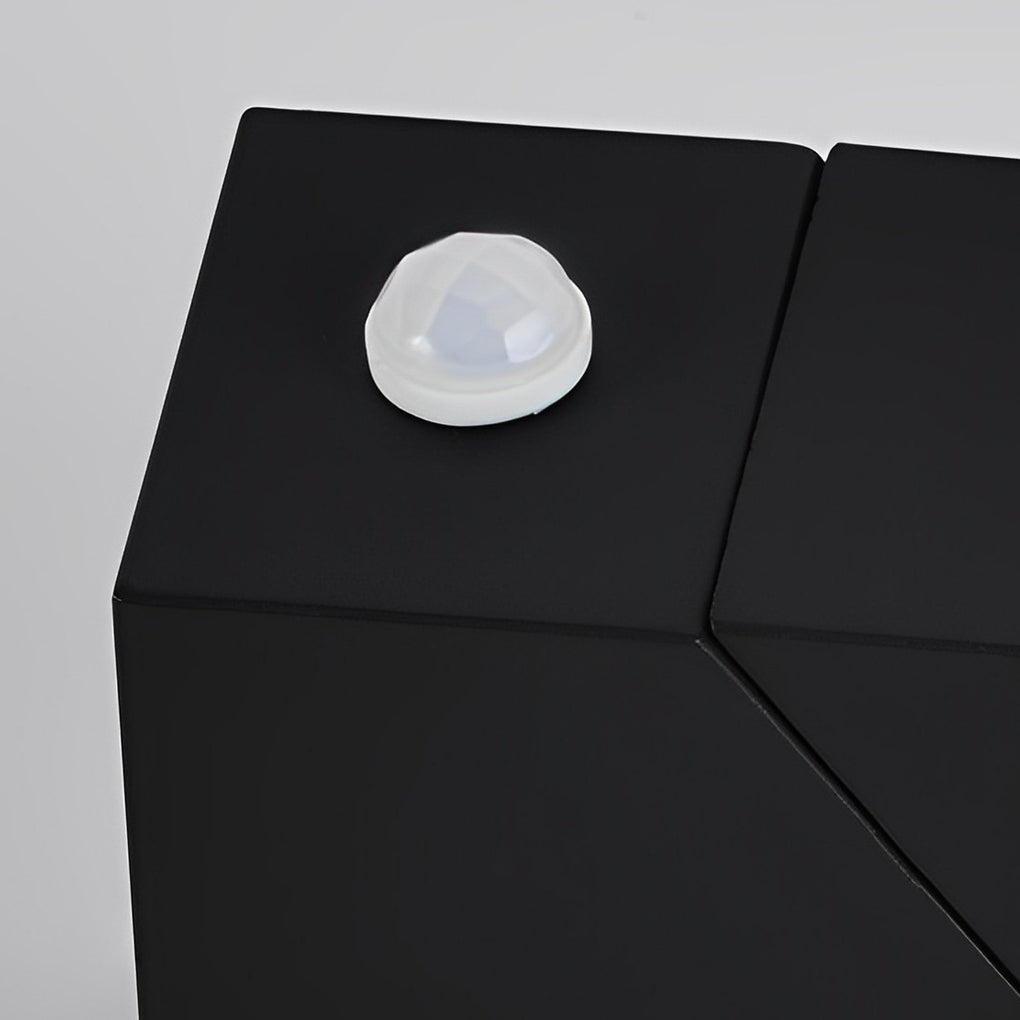 Modern Black Adjustable Motion Sensor Outdoor Wall Sconce IP64 Waterproof Up and Down Exterior Light