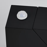 Modern Black Adjustable Motion Sensor Outdoor Wall Sconce IP64 Waterproof Up and Down Exterior Light