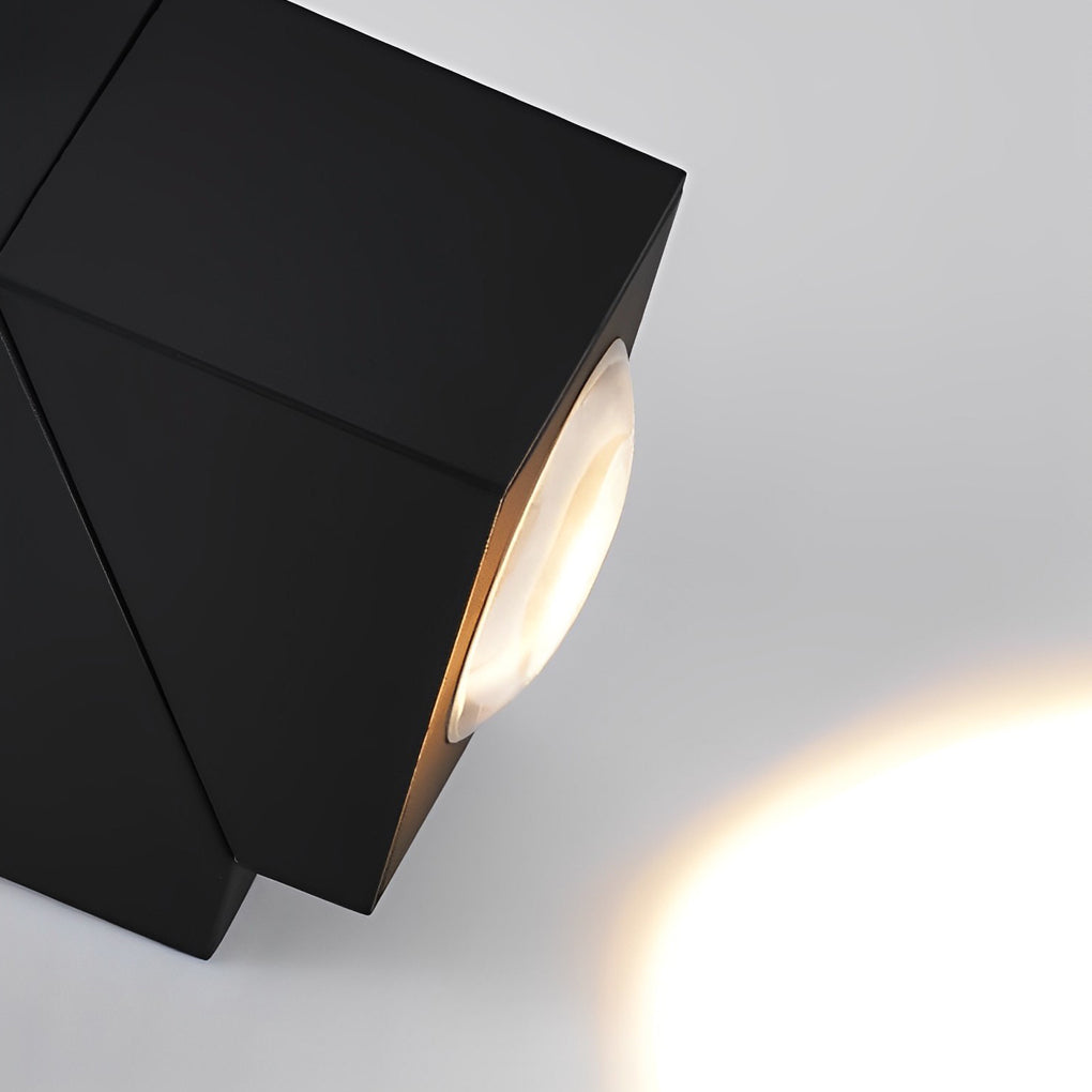 Modern Black Adjustable Motion Sensor Outdoor Wall Sconce IP64 Waterproof Up and Down Exterior Light